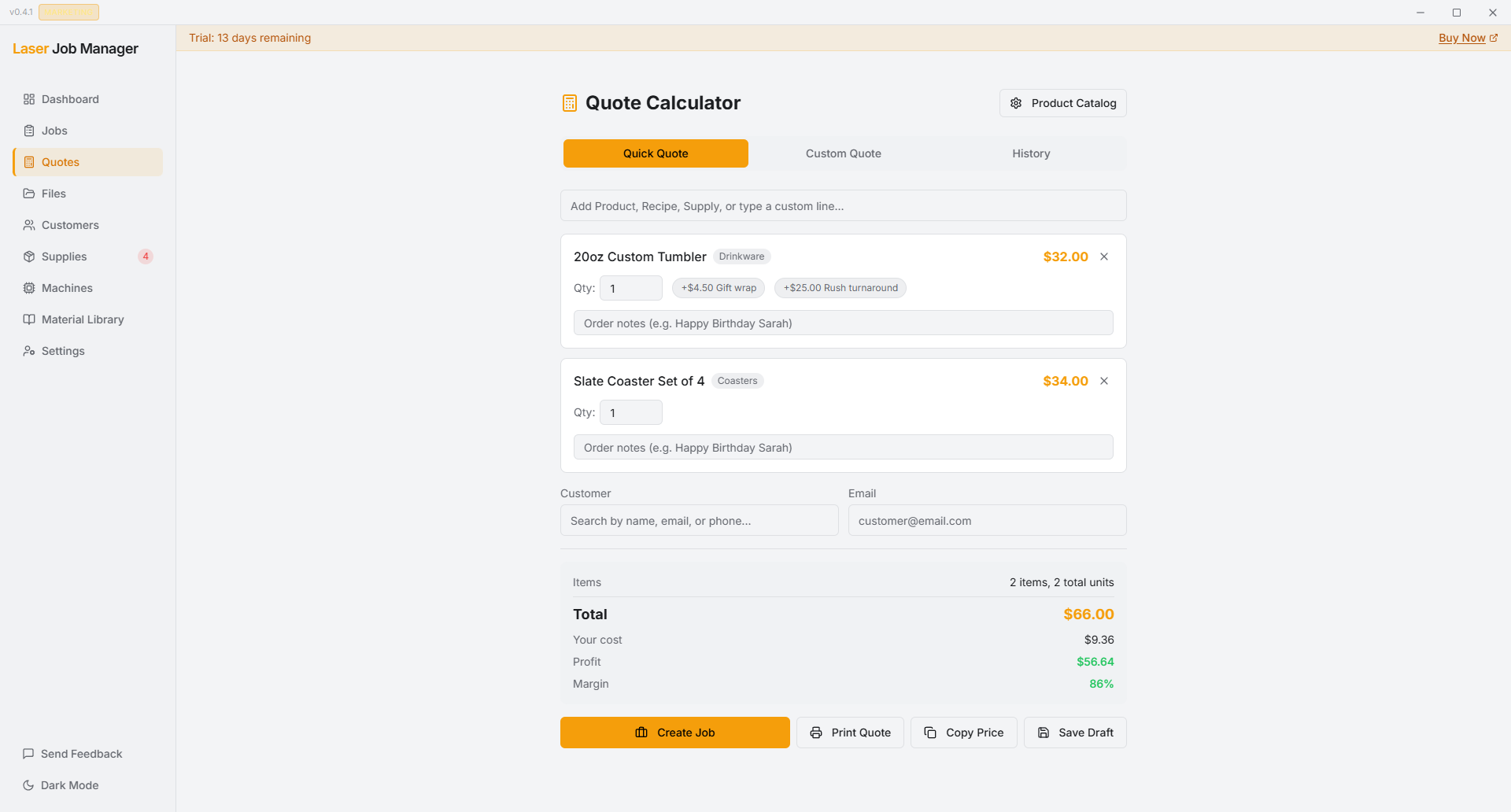 Quote Generator with PDF